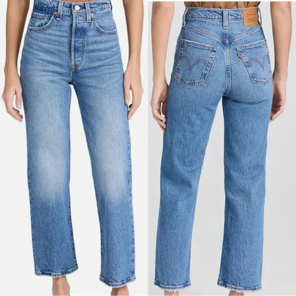 Levi's Women's Classic Blue Cropped Jeans - Picture 7 of 7